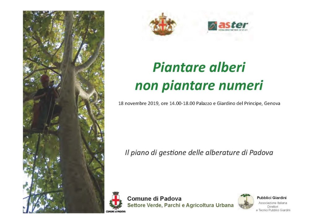 Locandina evento "Piantare alberi, non piantare numeri"